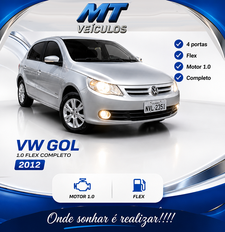 Gol 1,0 2012 flex - Mt Veículos